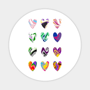 Pride Hearts Magnet